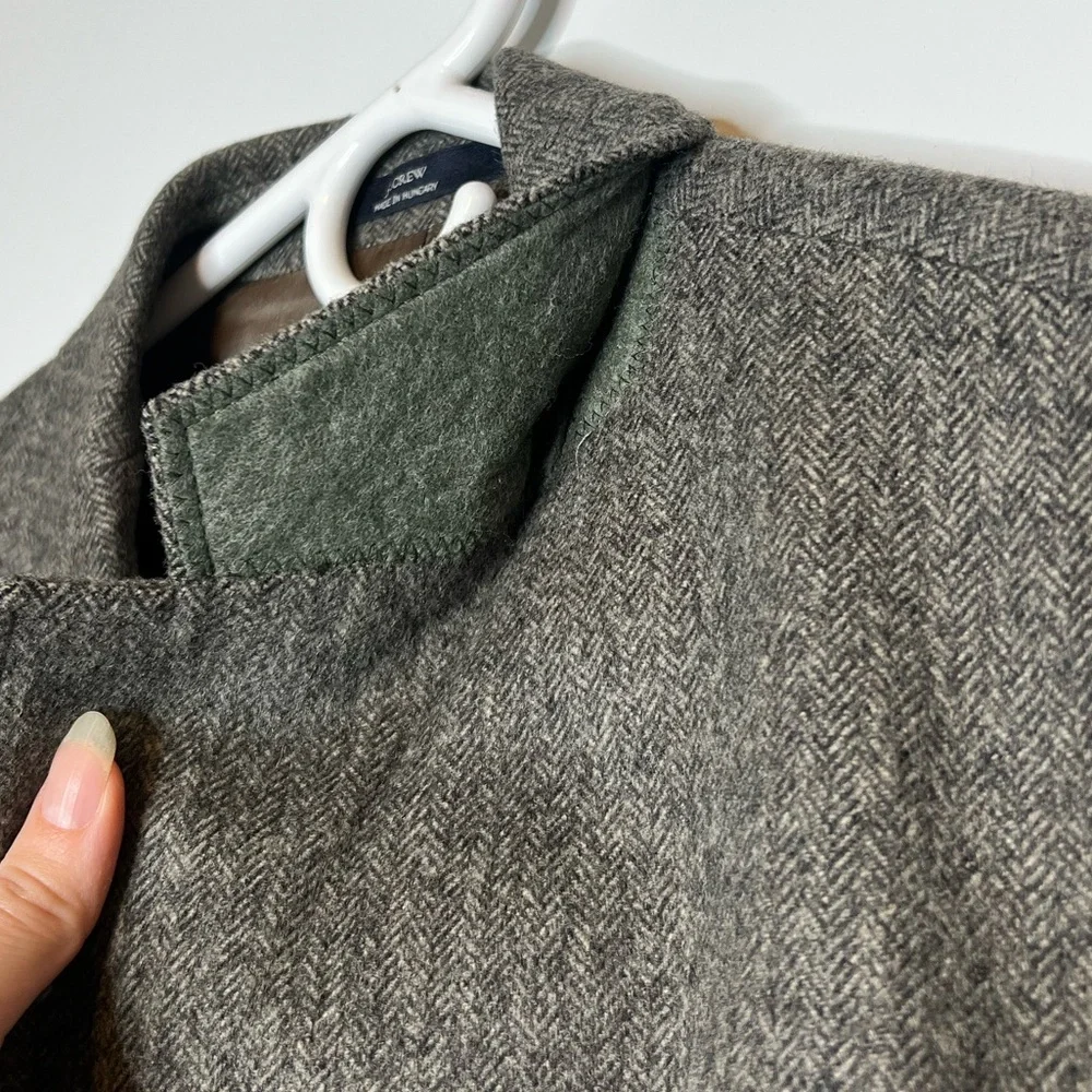 J.Crew Wool Blazer Men’s 39R Tweed / Herringbone Sports Coat Jacket In Brown - Picture 13 of 13
